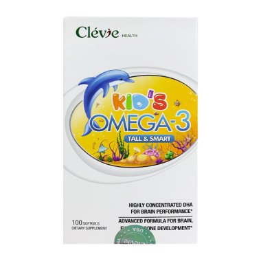 Viên uống Clévie bổ sung não bộ và thị lực Omega-3 Kid's (Chai 100 viên)