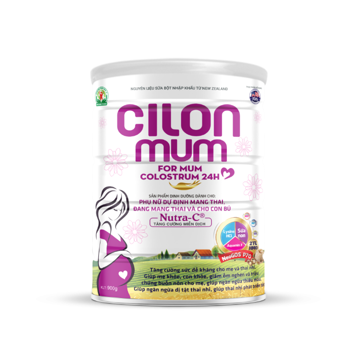 Cilonmum For Mum Colostrum 24H - Sữa dinh dưỡng cho phụ nữ mang thai và cho con bú (Lon 900g)