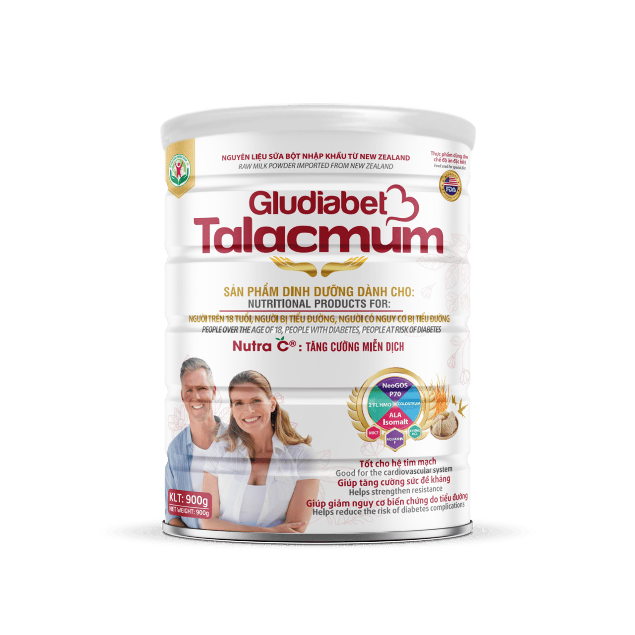 Talacmum Gludiabet - Sữa dinh dưỡng cho người tiểu đường (Lon 900g)