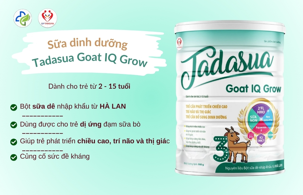 Đặc điểm nổi bật của sữa dinh dưỡng Tadasua Goat IQ Grow