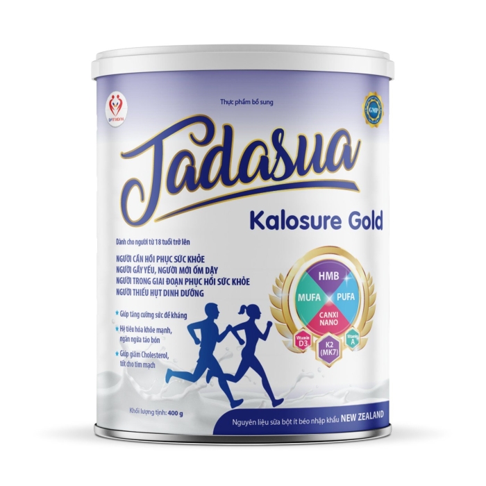 Tadasua Kalosure Gold - Sữa dinh dưỡng hỗ trợ hồi phục (Lon 900g)